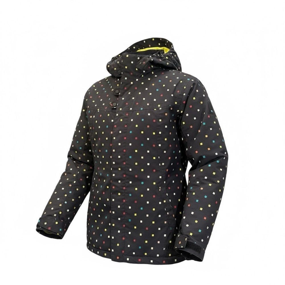 Burton DryRide Women’s Snowboard Jacket Hooded Waterproof Polka Dot Size M